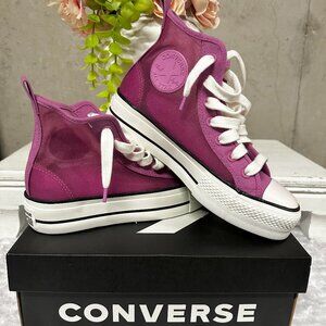 NWT CONVERSE Chuck Taylor All Star Lift Platform Mesh High Tops - Size 7.5